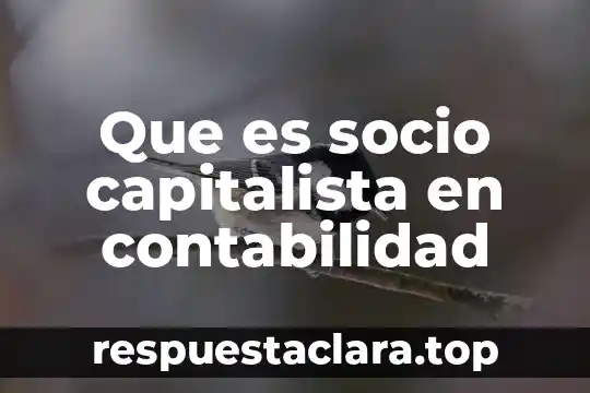 Que es socio familiar 5 Que es socio capitalista en contabilidad