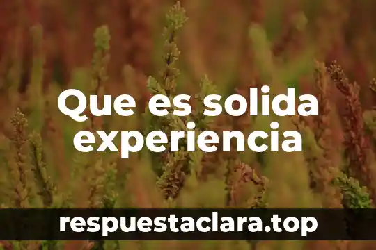 Que es endurecimiento por solucion solida 3 Que es solida experiencia