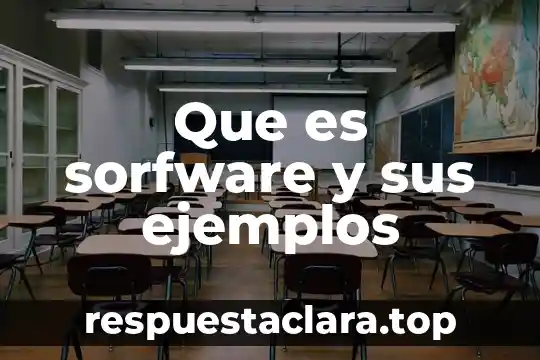 Que es sorfware y sus ejemplos