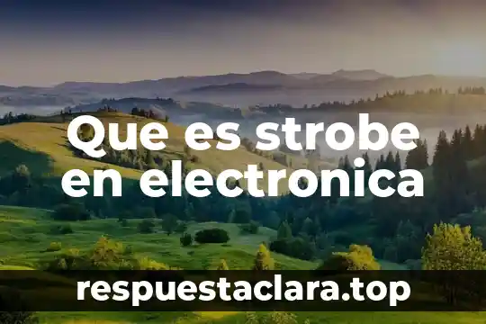 Que es la firma electronica conacyt 3 Que es strobe en electronica