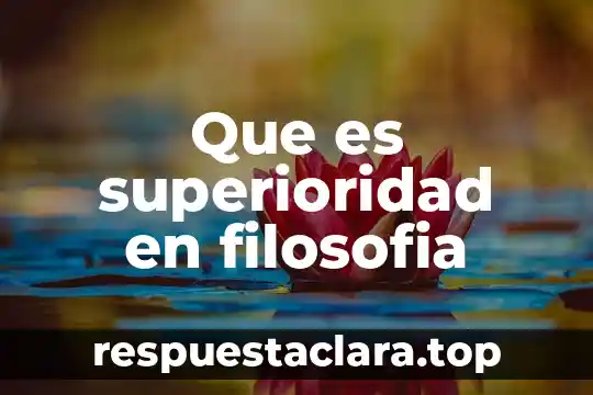 Que es una creencia en filosofia 5 Que es superioridad en filosofia