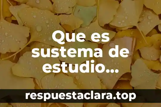 Estudio 85 que es 4 Que es sustema de estudio despresurizado