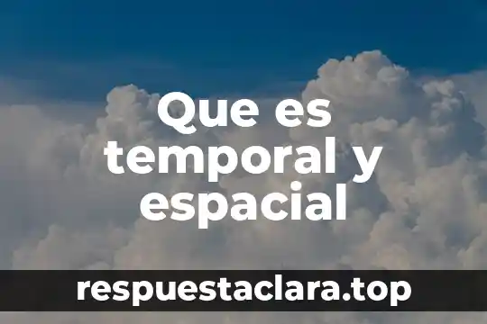 Que es espacial proteccion 4 Que es temporal y espacial