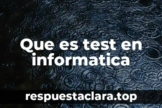 Qué es el test de elevación de hombro 5 Que es test en informatica