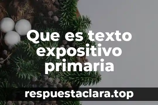 Que es texto expositivo primaria