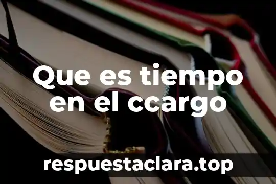 Que es tiempo en el ccargo