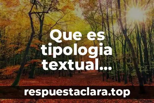 Que es tipologia textual definicion