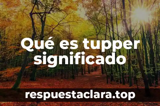 Que es una nota bibiografica significado 7 Qué es tupper significado
