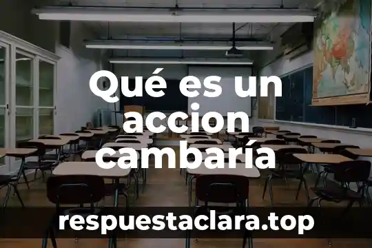 Qué es un accion cambaría