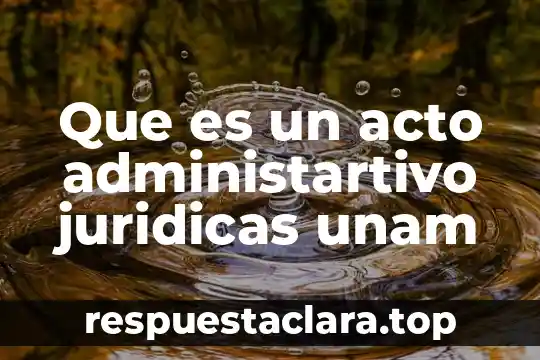 Qué es acto inseguro en seguridad ocupacional 3 Que es un acto administartivo juridicas unam