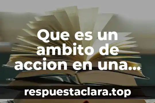 Que es un ambito de accion en una empresa
