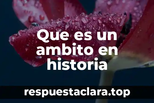 Que es un ambito en historia