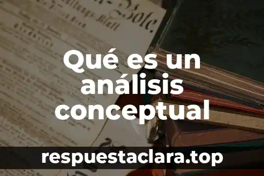 Qué es un análisis conceptual