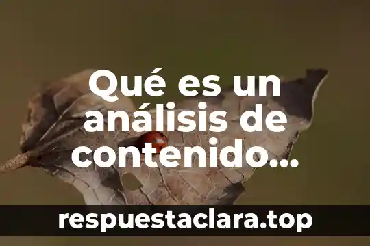 Qué es un análisis de contenido conversacional