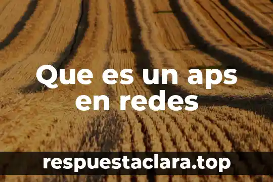 Que es un aps en redes