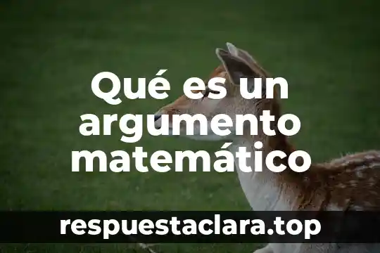 Qué es un argumento matemático
