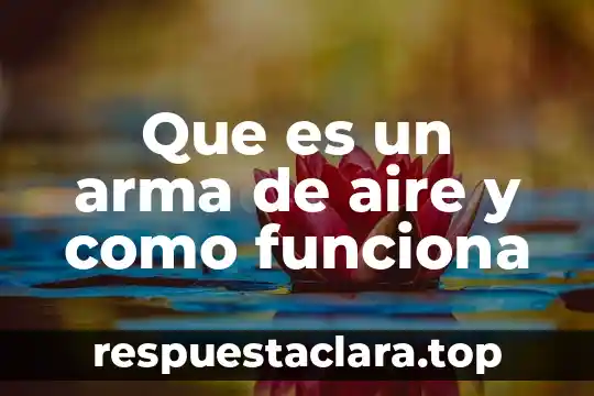 Que es un arma de aire y como funciona
