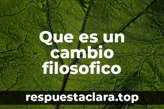 Para que es cada cambio de el altima 2002 4 Que es un cambio filosofico
