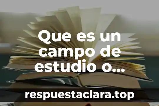 Que es definir el objeto 7 Que es un campo de estudio o objeto de estudio