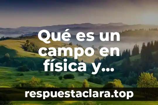 Qué es un campo en física y matemáticas