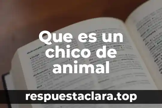 Que es un chico de animal
