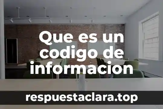 Que es un codigo de informacion