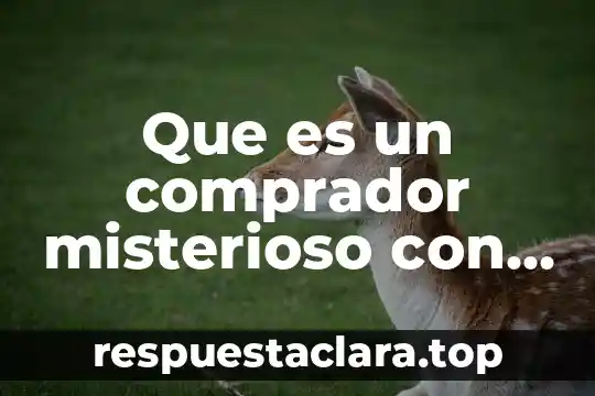 Que es un comprador misterioso con autores