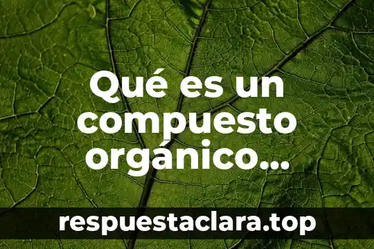 Que es un descriptor ejemplos 7 Qué es un compuesto orgánico persistente ejemplos