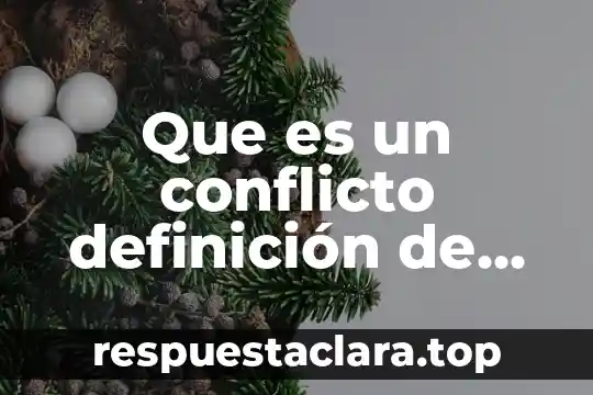 Que es un conflicto definición de un libros