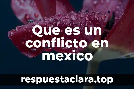 Que es un conflicto en mexico