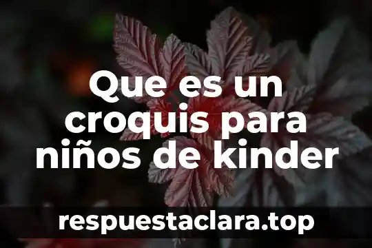 Que es un croquis para niños de kinder