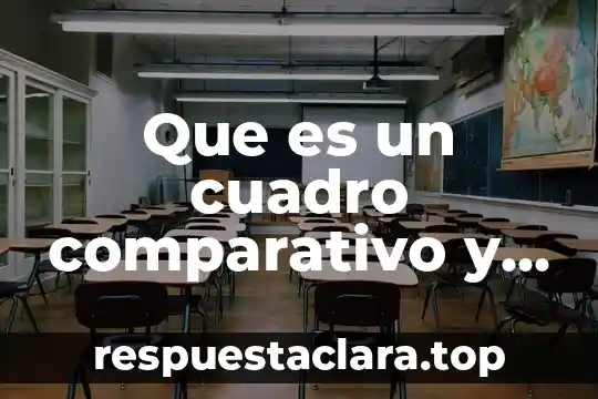 Que es un cuadro comparativo y sus elementos