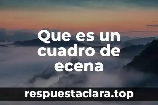 Número de vialidad que es 8 Que es un cuadro de ecena