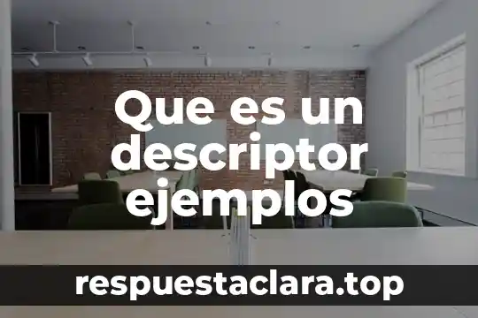 Qué es un compuesto orgánico persistente ejemplos 8 Que es un descriptor ejemplos
