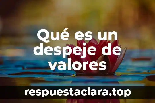 Qué es un despeje de valores