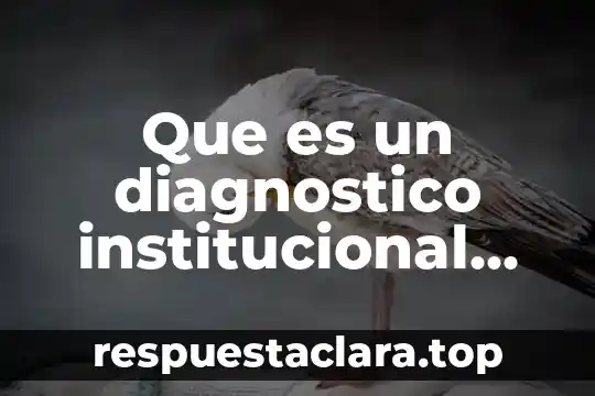 Que es un diagnostico institucional educativo
