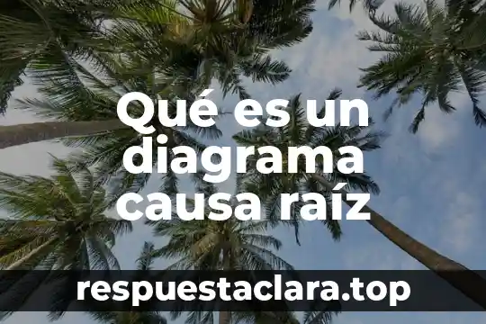 Qué es un diagrama causa raíz