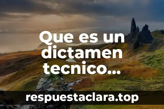 Que es un dictamen tecnico aduanal