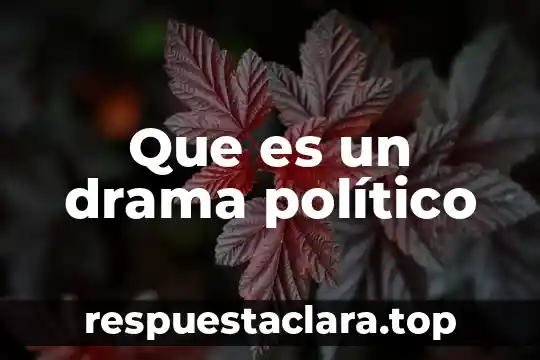 Que es un drama político