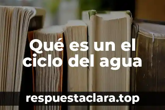 Qué es un el ciclo del agua