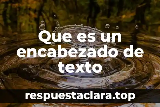 Que es una estructura texto 4 Que es un encabezado de texto