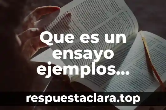 Ensayo que es el sistema de vídeo compuesto 4 Que es un ensayo ejemplos citados