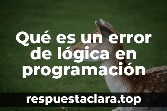 Qué es un error de lógica en programación