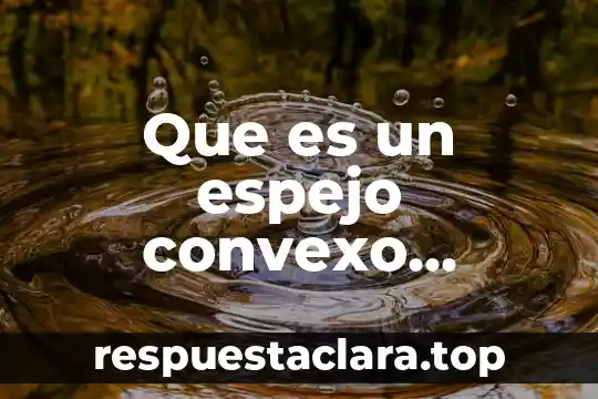 Que es un espejo convexo informacion