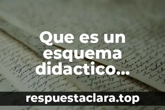 Que es un esquema didactico ejemplos