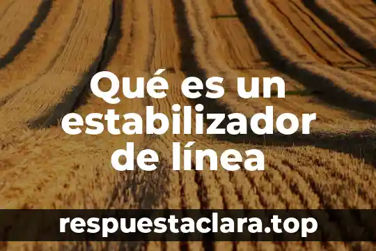 Qué es un estabilizador de línea