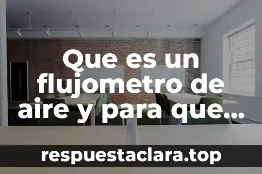 Que es un flujometro de aire y para que sirve