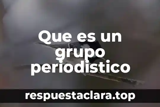 Que es un grupo periodistico