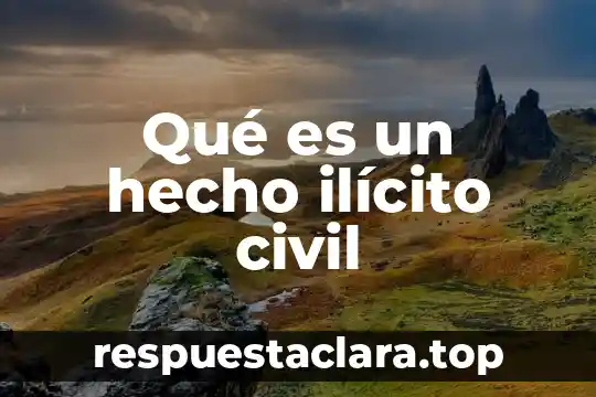 Qué es un hecho ilícito civil