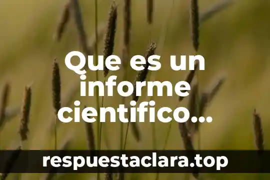 Qué es conocimiento científico animado 4 Que es un informe cientifico sagarpa